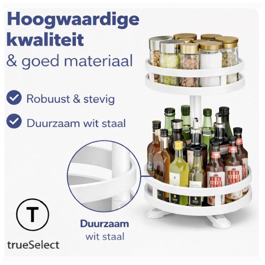 Kruidenrek Met 24 potjes - Staand - 2 Laags - Draaibaar