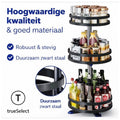 Kruidenrek Met 24 potjes - Staand - 3 Laags - Zwart - Draaibaar