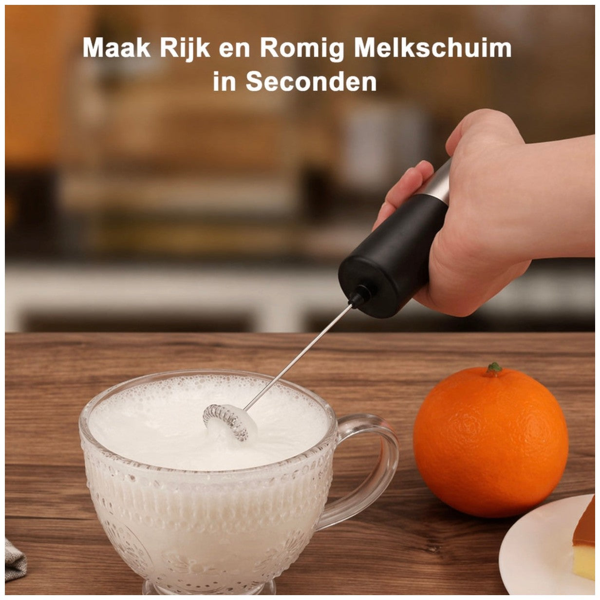 Melkopschuimer - Elektrische - Handmatig - Luxe melkopschuimer - Zwart